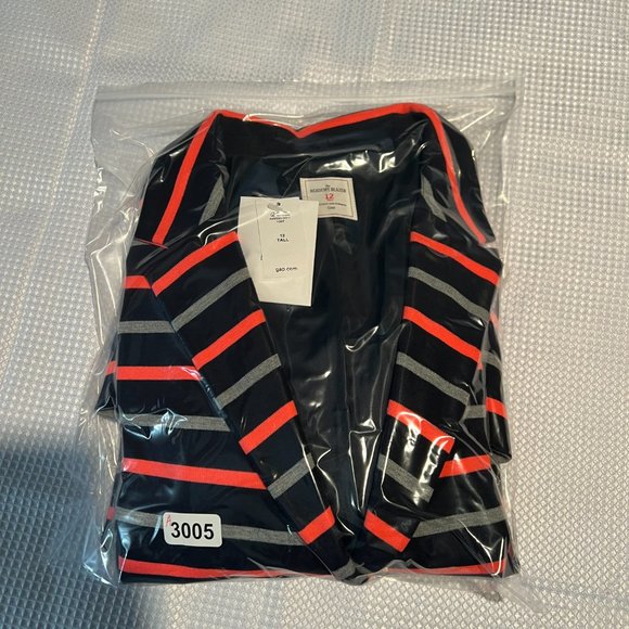 Banana Republic/Academy Blazer Jacket/Navy Gray/12 Tall/NWT - Picture 10 of 10